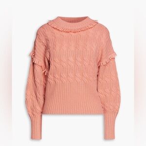 Zimmermann size 1  (US 6) wool cashmere blend sweater coral color